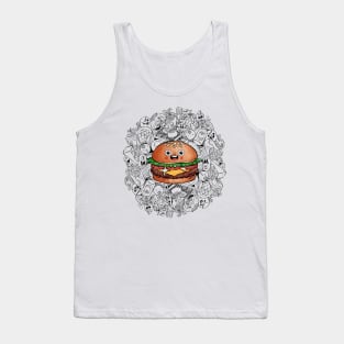 Burger Doodle Tank Top